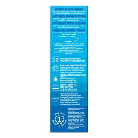 Durex Classic 12 szt. – Klasyczne prezerwatywy Easy-On, komfort i ochrona
