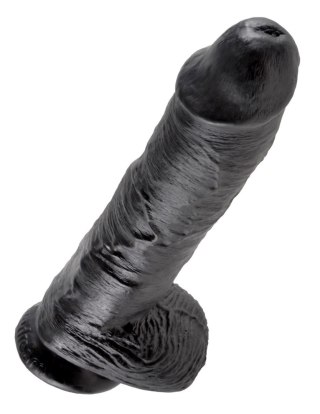 Dildo King Cock 10" Cock with Balls Black