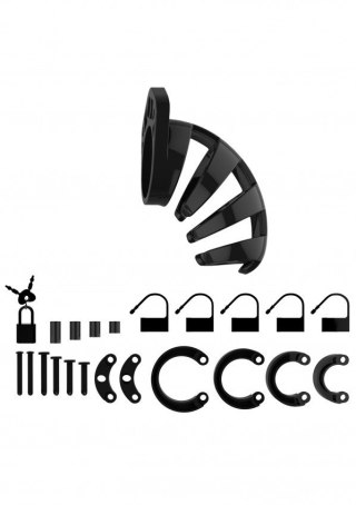 Pas cnoty Model 02 - Chastity - 3.5" - Cock Cage - Black Klatka erekcyjna