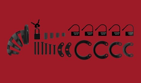 Pas cnoty Model 02 - Chastity - 3.5" - Cock Cage - Black Klatka erekcyjna