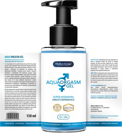 Żel poślizgowy pobudzający doznania Aqua Orgasm Gel 150 ml