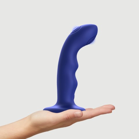 Wibrujący Strap-on-me Tapping Dildo Wave Night Blue