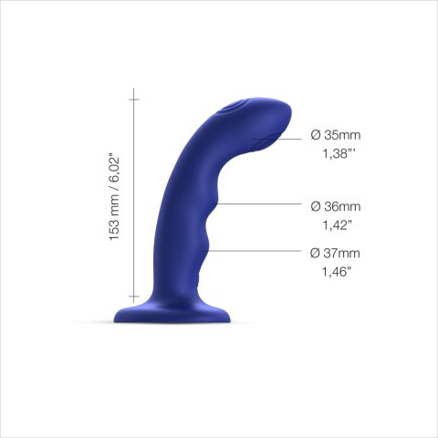 Wibrujący Strap-on-me Tapping Dildo Wave Night Blue