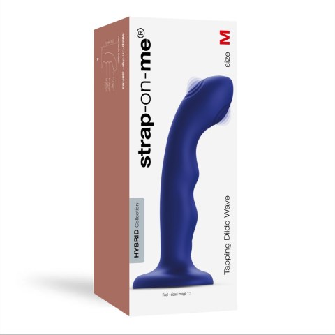 Wibrujący Strap-on-me Tapping Dildo Wave Night Blue