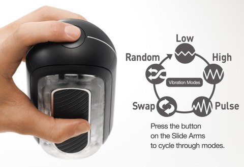 Masturbator wibrujący Flip Zero Gravity Black Electr