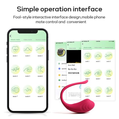 Jajeczko wibrujące sterowane aplikacją App love egg
