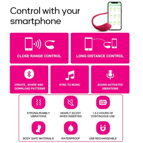 Jajeczko wibrujące sterowane aplikacją App love egg