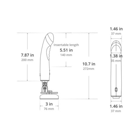 Lovense Mission 2 – Inteligentne Wibrujące Dildo z Technologią Touch-Sense