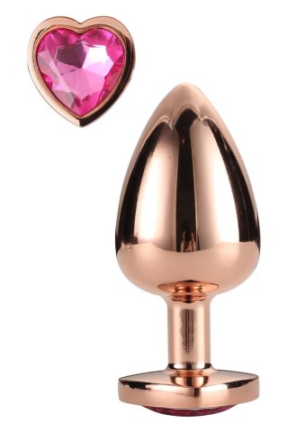 DREAMTOYS KOREK ANALNY GLEAMING LOVE ROSE GOLD PLUG SMALL