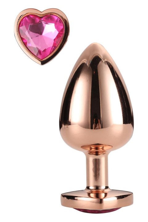 DREAMTOYS KOREK ANALNY GLEAMING LOVE ROSE GOLD PLUG SMALL