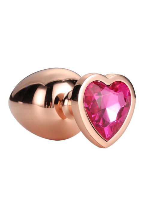 DREAMTOYS KOREK ANALNY GLEAMING LOVE ROSE GOLD PLUG SMALL