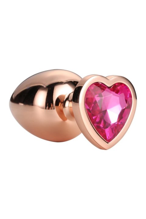 DREAMTOYS KOREK ANALNY GLEAMING LOVE ROSE GOLD PLUG MEDIUM