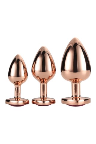 DREAMTOYS ZESTAW KORKÓW GLEAMING LOVE ROSE GOLD PLUG SET