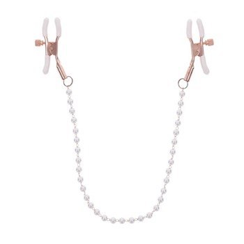 Sportsheets S&M Peaches 'n CreaMe Pearl Nipple Clamps Cream
