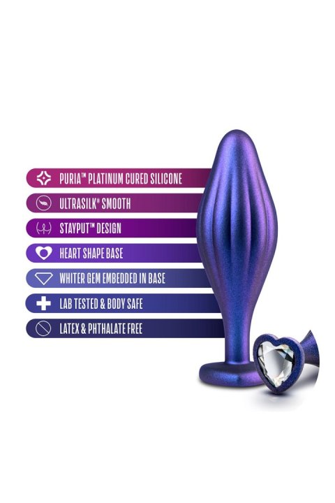 BLUSH ANAL ADVENTURES MATRIX WAVY BLING PLUG SAPPHIRE