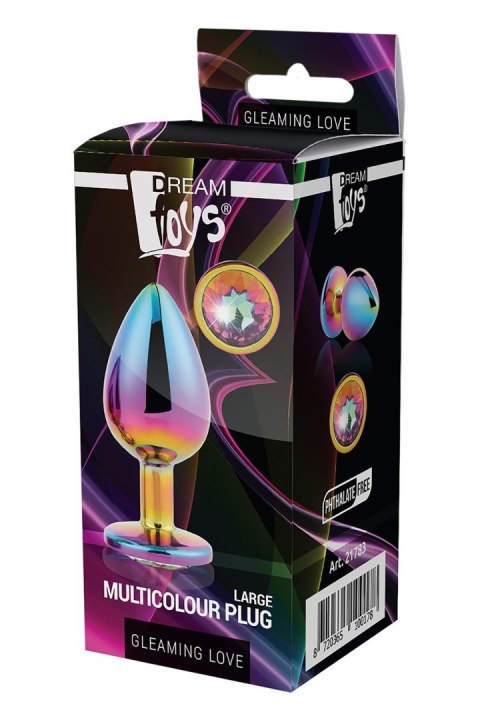DREAMTOYS KOREK ANALNY GLEAMING LOVE MULTICOLOUR PLUG LARGE