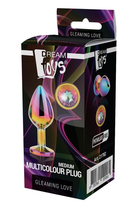 DREAMTOYS KOREK ANALNY GLEAMING LOVE MULTICOLOUR PLUG MEDIUM