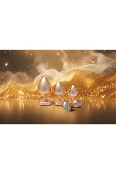 DREAMTOYS KOREK ANALNY GLEAMING LOVE PEARL GOLD PLUG MEDIUM