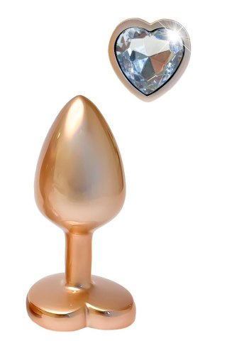 DREAMTOYS KOREK ANALNY GLEAMING LOVE PEARL GOLD PLUG SMALL