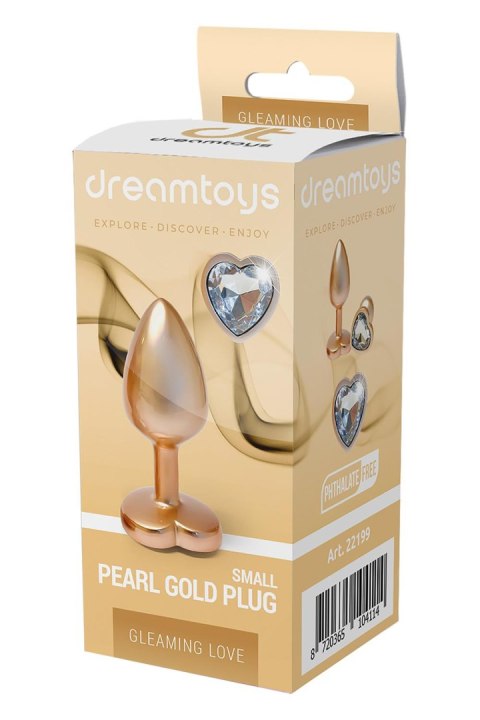 DREAMTOYS KOREK ANALNY GLEAMING LOVE PEARL GOLD PLUG SMALL