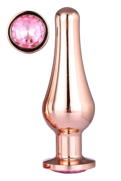 DREAMTOYS KOREK ANALNY GLEAMING LOVE ROSE GOLD PLEASURE PLUG L