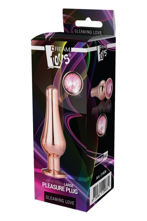 DREAMTOYS KOREK ANALNY GLEAMING LOVE ROSE GOLD PLEASURE PLUG L