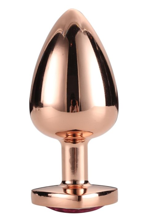 DREAMTOYS KOREK ANALNY GLEAMING LOVE ROSE GOLD PLUG LARGE