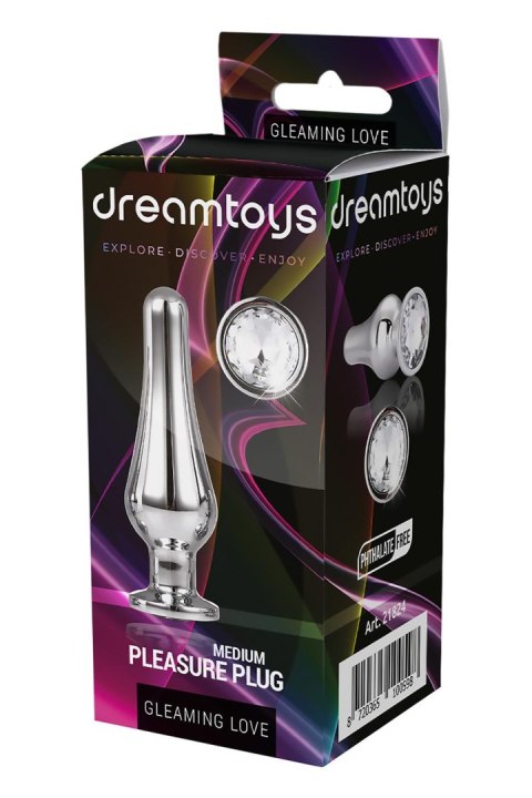 DREAMTOYS KOREK ANALNY GLEAMING LOVE SILVER PLEASURE PLUG M
