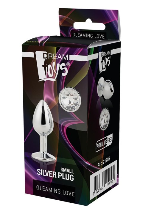 DREAMTOYS KOREK ANALNY GLEAMING LOVE SILVER PLUG SMALL