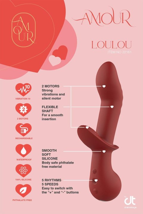 DREAMTOYS WIBRATOR AMOUR FLEXIBLE G-SPOT DUO VIBE LOULOU