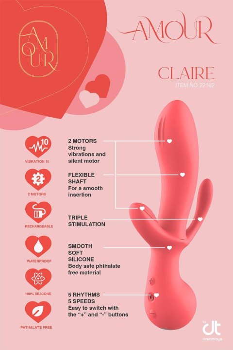 DREAMTOYS WIBRATOR AMOUR TRIPLE PLEASURE VIBE CLAIRE