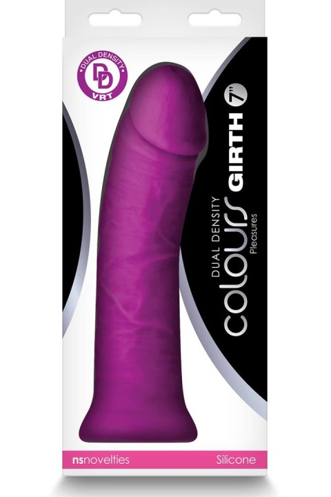 NS NOVELTIES COLOURS DUAL DENSITY 7 INCH GIRTH DILDO PURPLE