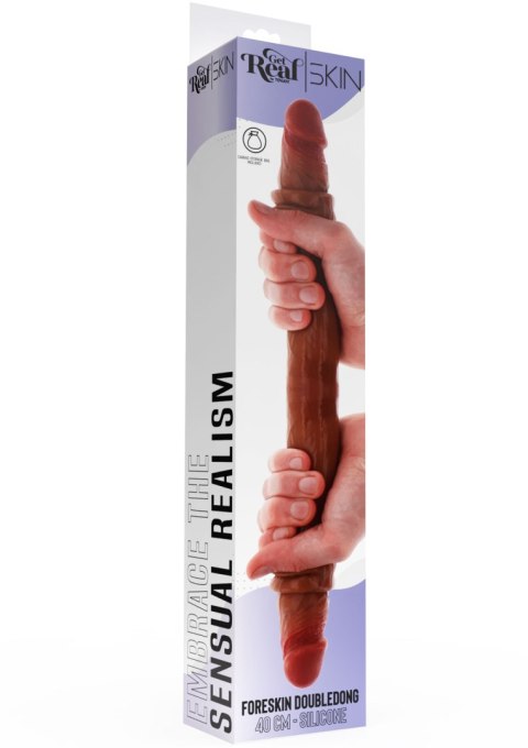 ToyJoy podwójne dildo Get Real Silicone Foreskin Double Dong 40cm