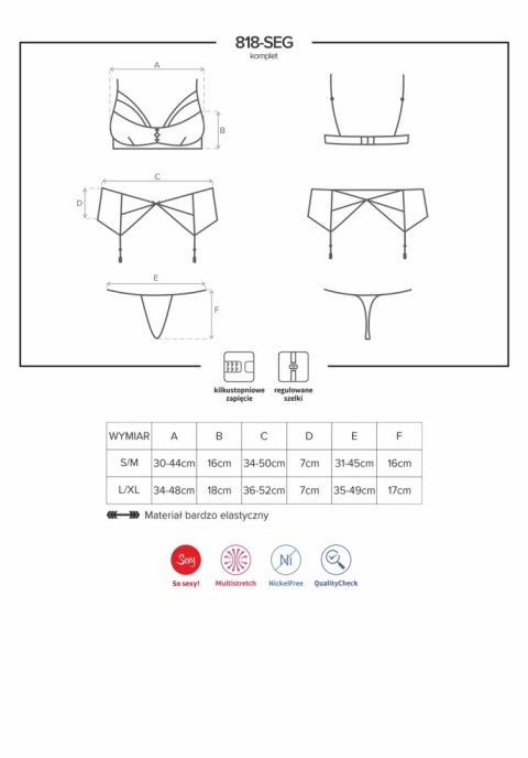 Komplet czarny L/XL 818-SEG-1