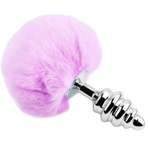 Alive korek analny z ogonkiem Metal Anal Fluffy Twist Plug Lila L