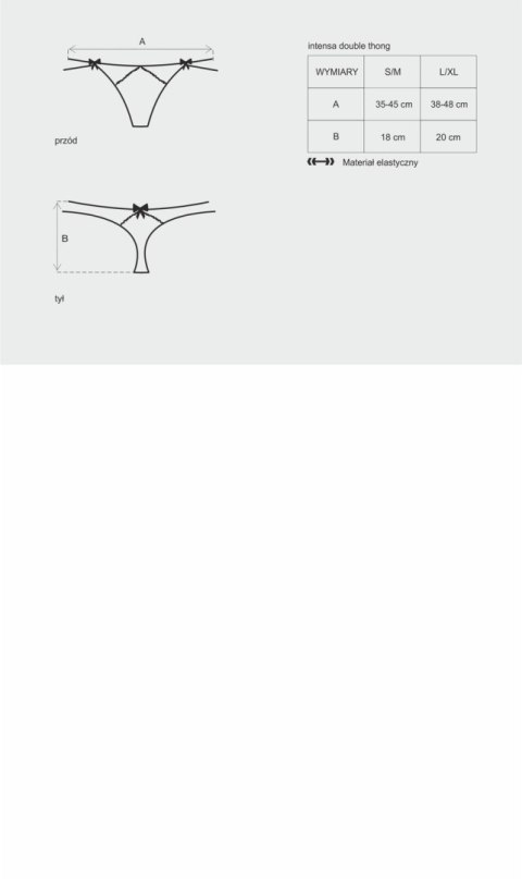 Intensa stringi podwójne czarne S/M