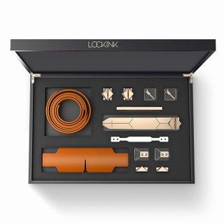 LOCKINK zestaw Bondage Teasing & Impact-Play Set Brown