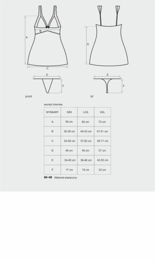 Secred koszulka i stringi L/XL