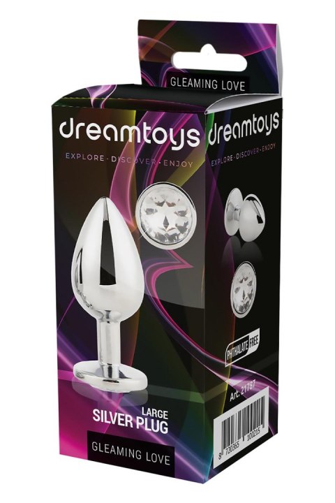 DREAMTOYS KOREK ANALNY GLEAMING LOVE SILVER PLUG LARGE