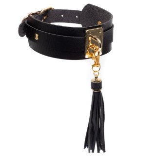 Kinky Diva obróżka z frędzelkami Teasing Tassel Collar Black/Gold