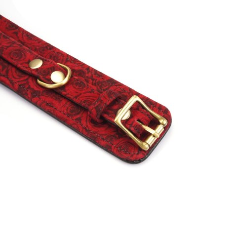 Liebe Seele Kinbaku Ukiyoe Red Rosy Lamb Leather Ankle Cuffs