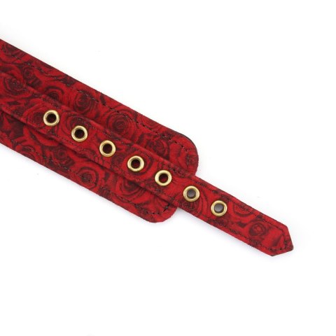 Liebe Seele Kinbaku Ukiyoe Red Rosy Lamb Leather Ankle Cuffs