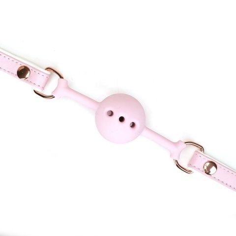 Liebe Seele knebel White & Pink Fairy Goat Leather Ball Gag