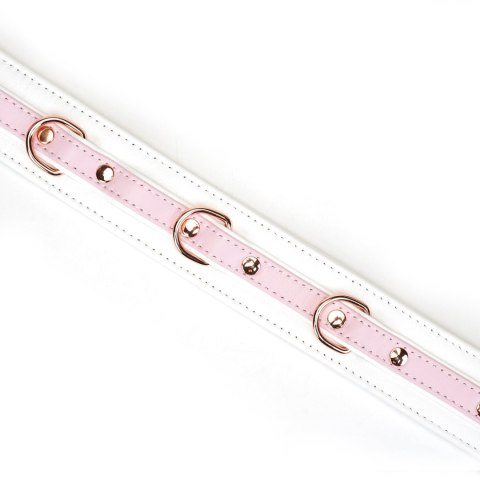 Liebe Seele obróżka White & Pink Fairy Goat Leather Collar