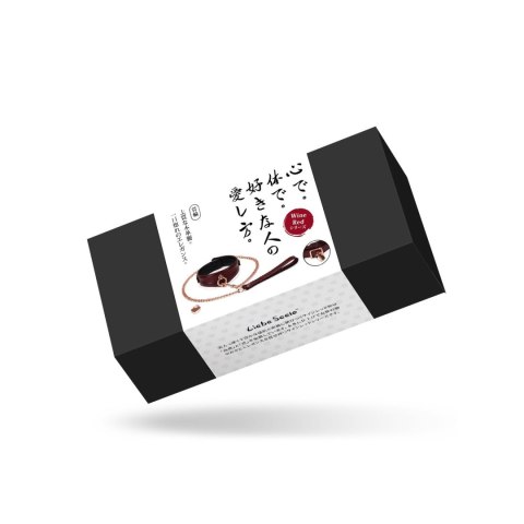 Liebe Seele obróżka ze smyczą Wine Red Curved Collar
