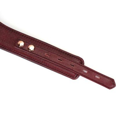 Liebe Seele obróżka ze smyczą Wine Red Curved Collar