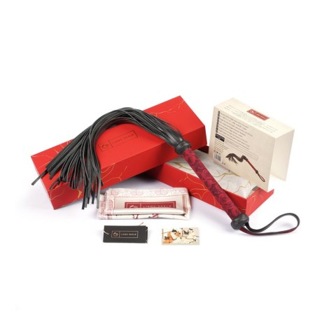 Liebe Seele pejcz Kinbaku Ukiyoe Red Rosy Leather Flogger Whip