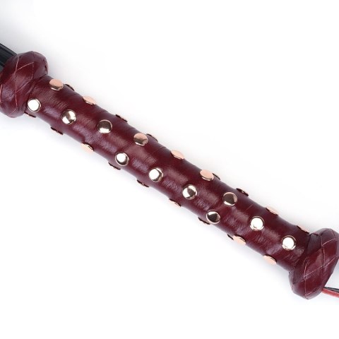 Liebe Seele pejcz Wine Red Deluxe Cow Leather Heavy Flogger