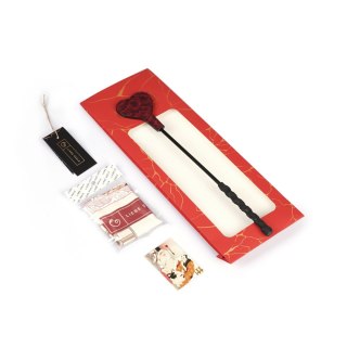 Liebe Seele szpicruta Kinbaku Ukiyoe Red Rosy Leather Crop