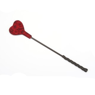 Liebe Seele szpicruta Kinbaku Ukiyoe Red Rosy Leather Mini Crop